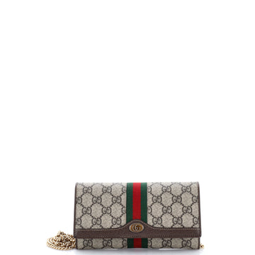 Gucci Ophidia Chain Wallet GG Coated Canvas