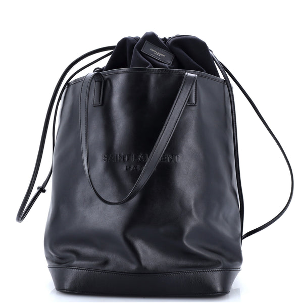Saint Laurent Teddy Shopping Tote Leather with Canvas 436043