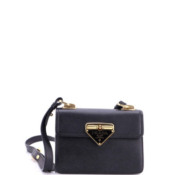 Prada Flip Lock Shoulder Bag Saffiano Leather Small