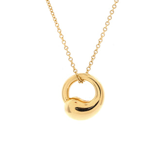 Tiffany & Co. Elsa Peretti Eternal Circle Pendant Necklace 18K Yellow Gold 12mm