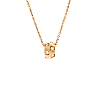 Louis Vuitton Le Damier de Louis Vuitton Necklace 18K Yellow Gold with Diamonds