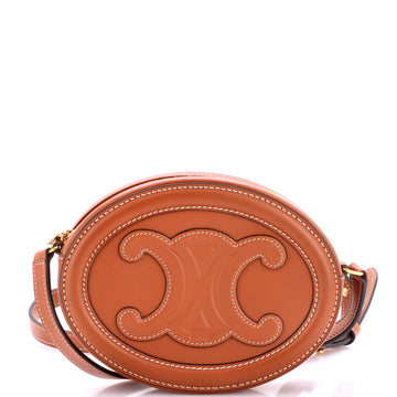 Celine Triomphe Oval Crossbody Bag Leather Mini