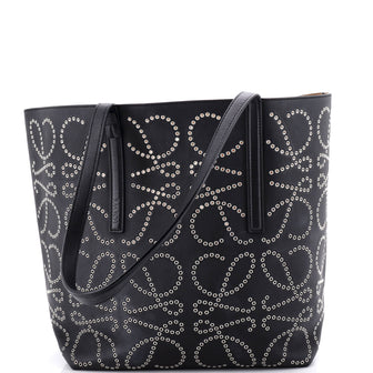 Loewe T Tote Anagram Grommet Embellished Leather Medium
