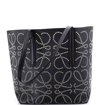 Loewe T Tote Anagram Grommet Embellished Leather Medium
