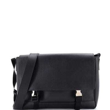 Prada Buckle Messenger Bag Saffiano Leather Large