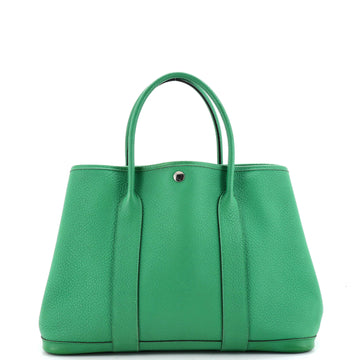Hermes Garden Party Tote Leather with Printed Interior 36
