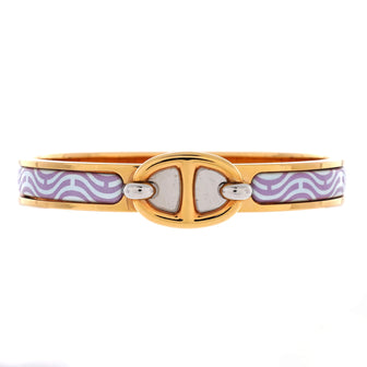 Hermes Mini Clic Chaine d'Ancre Bracelet Metal and Printed Enamel