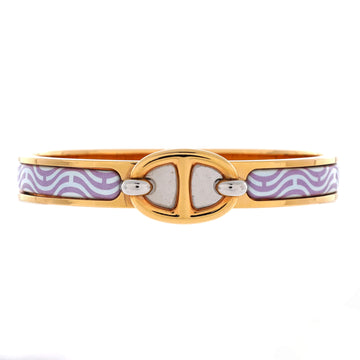 Hermes Mini Clic Chaine d'Ancre Bracelet Metal and Printed Enamel