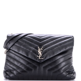 Saint Laurent Loulou Shoulder Bag Matelasse Chevron Leather Large