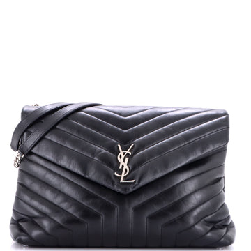 Saint Laurent Loulou Shoulder Bag Matelasse Chevron Leather Large