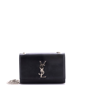 Saint Laurent Classic Monogram Crossbody Bag Grainy Leather Small