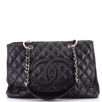 Chanel Grand Shopping Tote Quilted Caviar