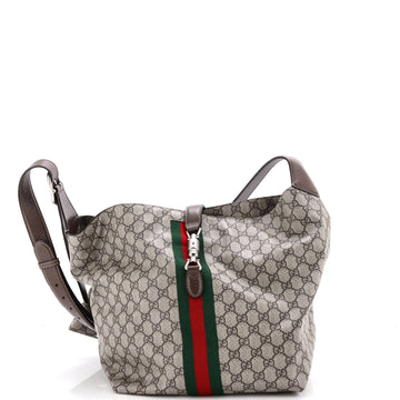 Gucci Jackie 1961 Soft Shoulder Bag GG Coated Canvas Small