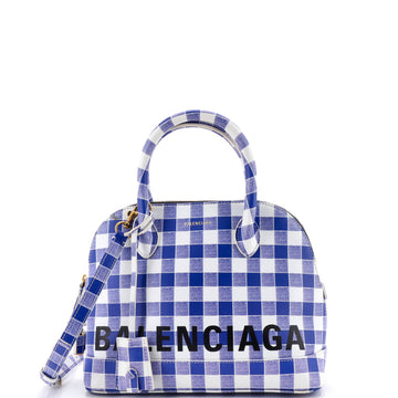 Balenciaga Logo Ville Bag Printed Leather Small