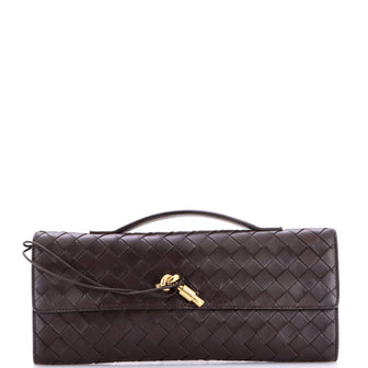 Bottega Veneta Andiamo Top Handle Clutch Intrecciato Nappa Long