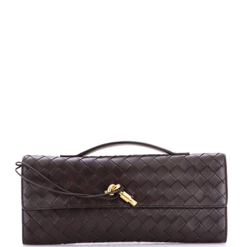 Bottega Veneta Andiamo Top Handle Clutch Intrecciato Nappa Long
