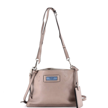 Prada Etiquette Double Zip Crossbody Glace Calf
