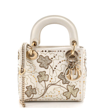 Christian Dior Lady Dior Chain Bag Embroidered Calfskin Mini