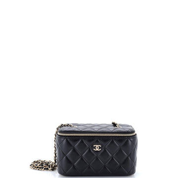 Chanel Classic Vanity Case with Chain Quilted Lambskin Small