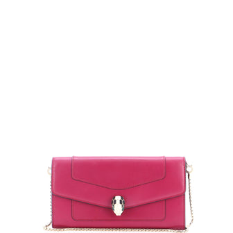 Bvlgari Serpenti Forever Wallet on Chain Leather Long