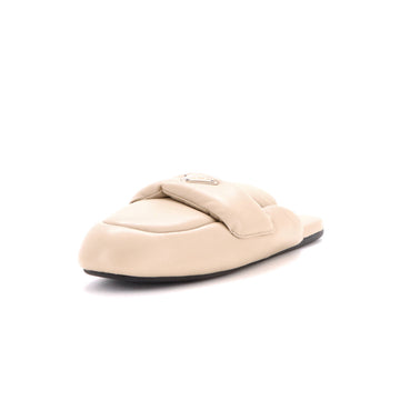 Prada Triangle Logo Mule Loafers Padded Leather