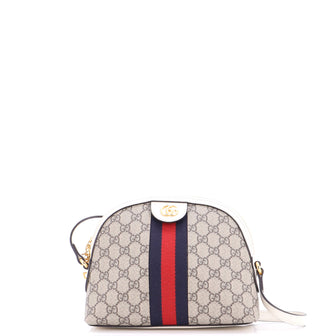 Gucci Ophidia Dome Shoulder Bag GG Coated Canvas Small
