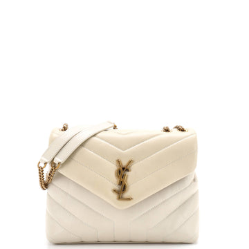 Saint Laurent Loulou Shoulder Bag Matelasse Chevron Leather Small