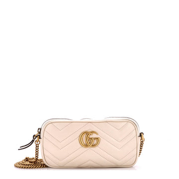 Gucci GG Marmont Chain Crossbody Bag Matelasse Leather Mini