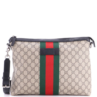 Gucci Web Messenger Bag GG Coated Canvas Large