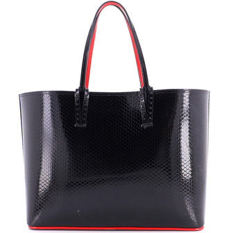 Christian Louboutin Cabata East West Tote Python Embossed Patent Large
