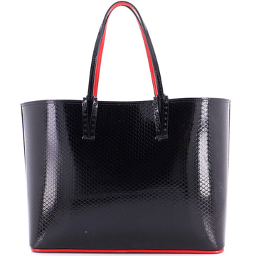 Christian Louboutin Cabata East West Tote Python Embossed Patent Large