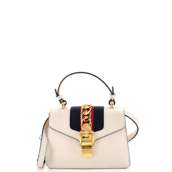 Gucci Sylvie Top Handle Bag Leather Mini