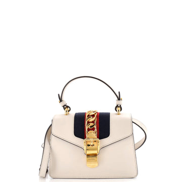 Gucci Sylvie Top Handle Bag Leather Mini