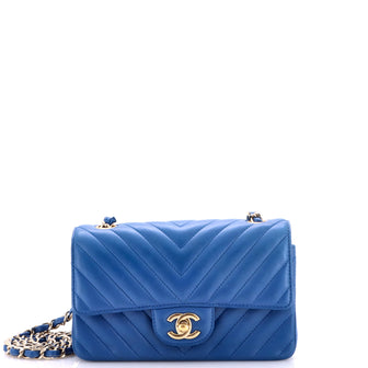Chanel Classic Single Flap Bag Chevron Lambskin Mini