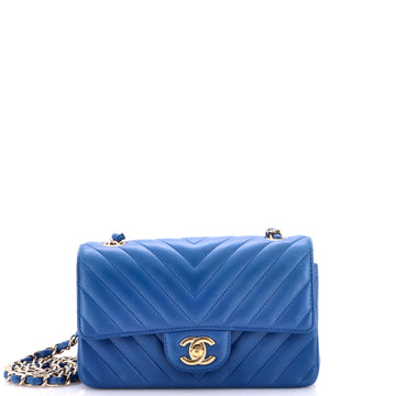 Chanel Classic Single Flap Bag Chevron Lambskin Mini