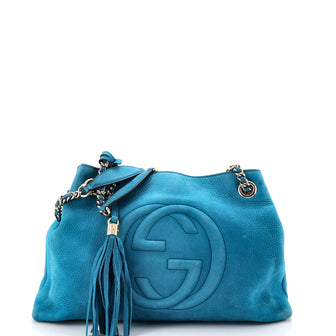 Gucci Soho Chain Strap Shoulder Bag Nubuck Medium