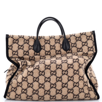 Gucci Shopping Tote GG Wool Large