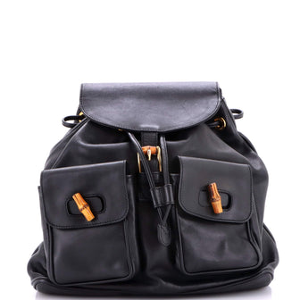 Gucci Vintage Bamboo Backpack Leather Medium