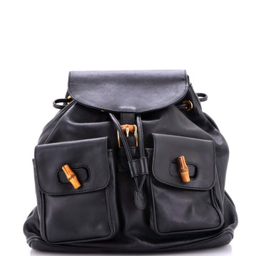 Gucci Vintage Bamboo Backpack Leather Medium