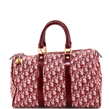 Christian Dior Vintage Trotter Boston Bag Diorissimo Canvas Medium