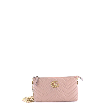 Gucci GG Marmont Chain Shoulder Bag Matelasse Leather Mini