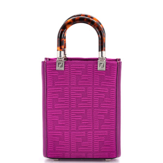 Fendi Sunshine Shopper Tote Zucca Technical Mesh Mini
