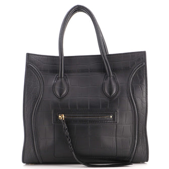 Celine Phantom Bag Crocodile Embossed Leather Medium