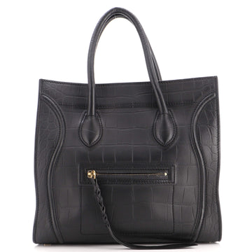Celine Phantom Bag Crocodile Embossed Leather Medium