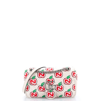 Gucci GG Marmont Flap Bag Diagonal Quilted Leather Small