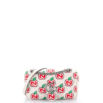 Gucci GG Marmont Flap Bag Diagonal Quilted Leather Small