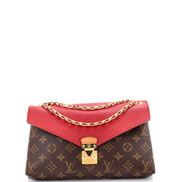 Louis Vuitton Pallas Chain Shoulder Bag Monogram Canvas and Calfskin
