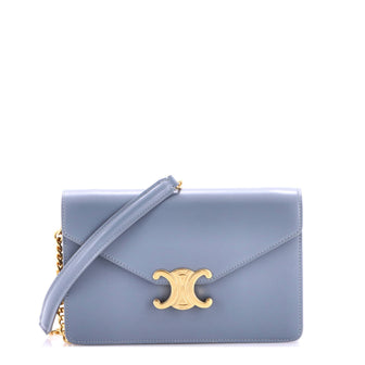 Celine Margo Triomphe Wallet on Chain Leather
