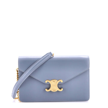 Celine Margo Triomphe Wallet on Chain Leather