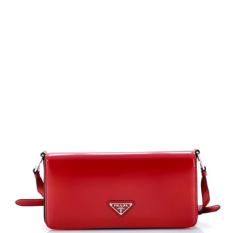 Prada Femme Flap Shoulder Bag Spazzolato Leather